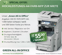 Hochleistungs-A4-Farb-MFP zur Miete ab 55,00 EUR/Monat*